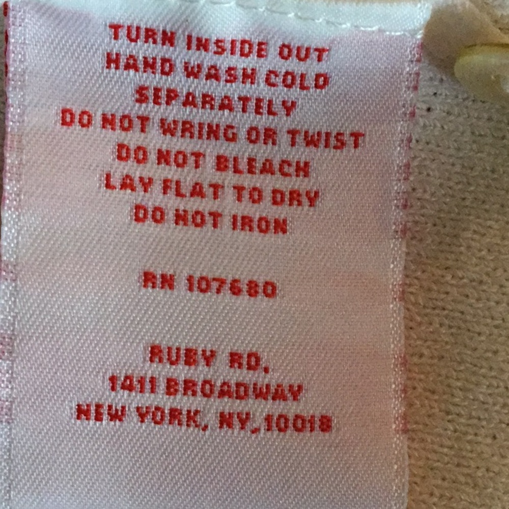Ruby Rd. White Cardigan Size Lg - Picture 6 of 7